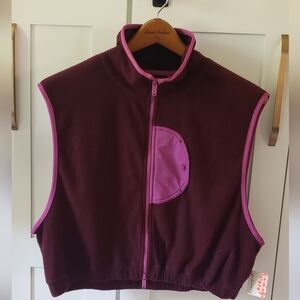FP Movement Vest Womens L Maroon Pink Quilted Lightweight